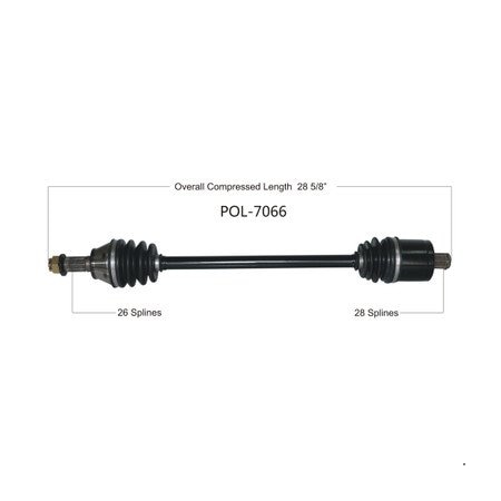 Wide Open OE Replacement CV Axle for POL REAR L/R RZR XP TURBO 17 POL-7066